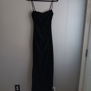 Fashion Gal Black Spagetti Strapped Semi Formal Prom Simple LBD Size S
